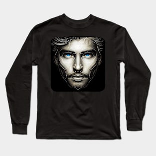 Artistic Face Lineart #14 Long Sleeve T-Shirt